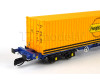 Kontejnerový vůz Touax KFA se dvěma kontejnery (1x 20´+1x 40´), VI. epocha, TT, Hornby TT6031