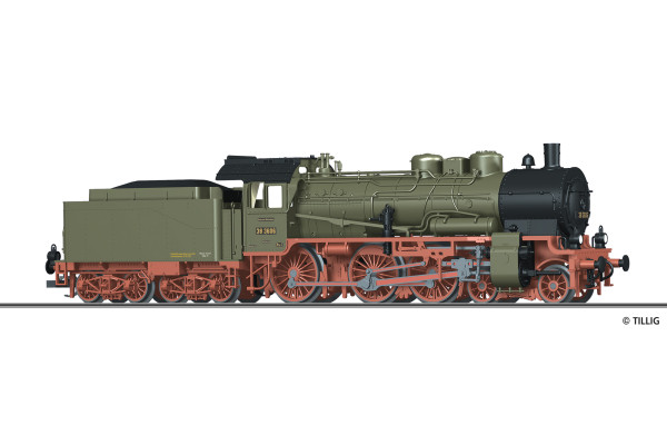 Parní lokomotiva řady 38, DRG, III. epocha, TT, Tillig TT Club 2027, Tillig 502898 Parní lokomotiva řady 38, DRG, III. epocha, TT, Tillig TT Club 2027, Tillig 502898