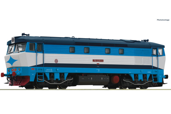 Motorová lokomotiva 751 229-6 "Zamračená", ČD, zvuková verze, V. epocha, H0, Roco 70925