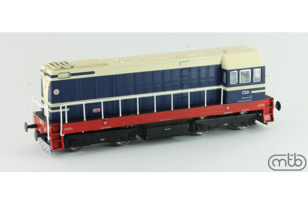 Motorová lokomotiva T 458.1190 "Velký Hektor, ČSD, tmavě modrý nátěr, krémová střecha, IV. epocha, TT, MTB H04581190
