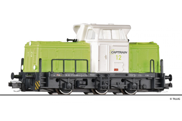 Motorová lokomotiva řady 710, Captrain, VI. epocha, freelance model, TT, model Galerie Tillig 2026, Tillig 502455