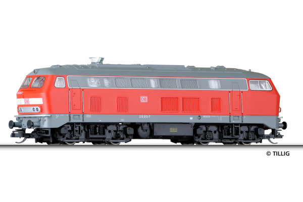 Motorová lokomotiva 218 010-7, DB AG, V. epocha, REEDICE, TT, Tillig 502586 Motorová lokomotiva 218 010-7, DB AG, V. epocha, REEDICE, TT, Tillig 502586