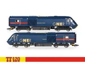 Dvojice motorových lokomotiv HST Class 43, GNER, V. epocha, TT, Hornby TT3047M