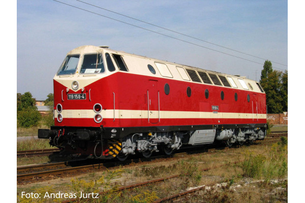 Motorová lokomotiva řady 219, spodní reflektor, DB AG muzeum, VI. epocha, TT, Piko 47351