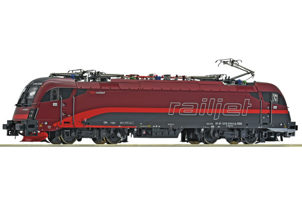 Elektrická lokomotiva řady 1216, Railjet, ÖBB, analogová verze, VI. epocha, H0, Roco 7500182 Elektrická lokomotiva řady 1216, Railjet, ÖBB, analogová verze, VI. epocha, H0, Roco 7500182