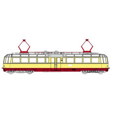 Vyhlídkový elektrický vůz elT 1988, DRG, červeno-béžový, analogová verze, II. epocha, TT, Kres 4913