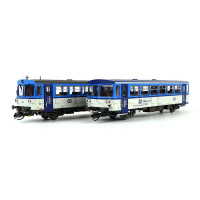 Motorový vůz 810 472-1 s přípojným vozem, ČD, analogová verze, VI. epocha, TT, DOPRODEJ, Roco 7780004