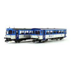 Motorový vůz 810 472-1 s přípojným vozem, ČD, analogová verze, VI. epocha, TT, DOPRODEJ, Roco 7780004