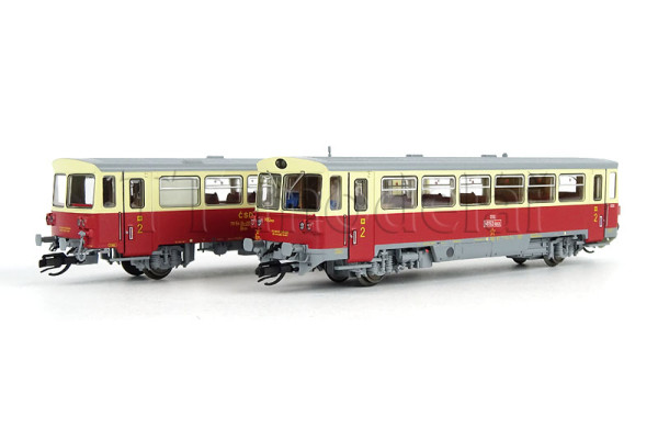 Motorový vůz M 152 0059 s přívěsným vozem Blm, ČSD, IV. epocha, analogová verze, TT, Roco 7780001B Motorový vůz M 152 0059 s přívěsným vozem Blm, ČSD, IV. epocha, analogová verze, TT, Roco 7780001B