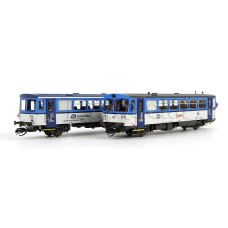Motorový vůz 810 394-7 s přípojným vozem, ČD, analogová verze, VI. epocha, TT, Roco 7780004B