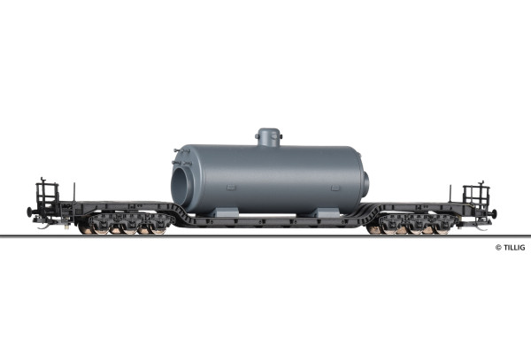 Hlubinový vůz řady SSt 49, DB, ložený parním kotlem, III. epocha, TT, Tillig 95017