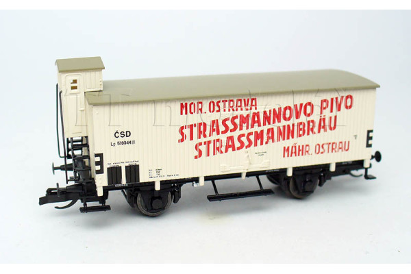 Chladicí vůz "Strassmannovo pivo", ČSD, II. epocha, TT, DOPRODEJ, Tillig 17392