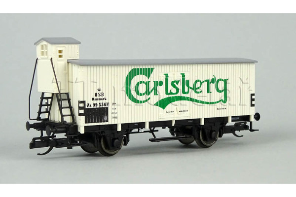 Chladicí vůz, "Carlsberg", DSB, III. epocha, TT, model Galerie Tillig 2023, Tillig 502274