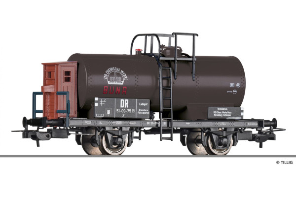 Kotlový vůz „Chemische Werke Buna“, DR, III. epocha, H0, Tillig 77077