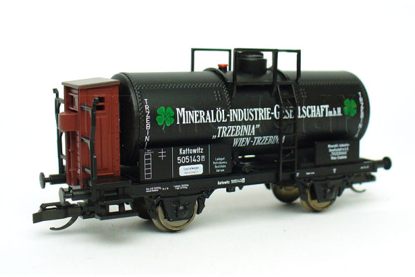 Kotlový vůz „Mineralöl-Industrie- Gesellschaft Wien-Trzebinia“, zařazen u K.P.E.V., I. epocha, TT, DOPRODEJ, Tillig 95856