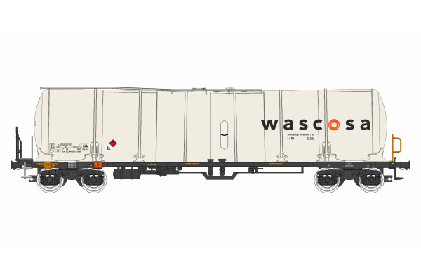 Kotlový vůz Zacns 98 Wascosa, bílý, VI. epocha, jednorázová série, TT, IGRA MODEL 96200090