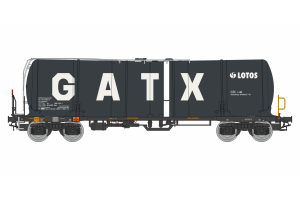 Kotlový vůz Zacns 88, GATX Lotos, černý, VI. epocha, H0, IGRA MODEL 96210068