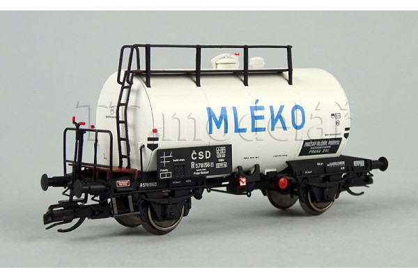 Kotlový vůz Mléko, ČSD, III. epocha, TT, limitovaná série pro DS model, Saxonia 120149