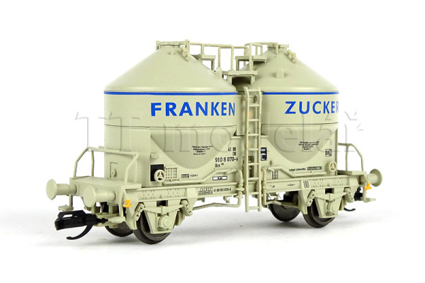 Nádobový vůz na cement Ucs 909 „Frankenzucker GmbH“, zařazen u DB, IV. epocha, TT, Tillig 17771