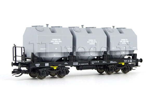 Vůz na přepravu vápna "Buna", DR, IV. epocha, TT, DOPRODEJ, Busch 33574