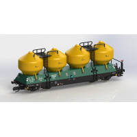 Vůz na sypké hmoty Uas/Raj Královodvorská cementárna, se zesíleným rámem, ČSD, IV. epocha, TT, IGRA MODEL 96400022 Vůz na sypké hmoty Uas/Raj Královodvorská cementárna, se zesíleným rámem, ČSD, IV. epocha, TT, IGRA MODEL 96400022