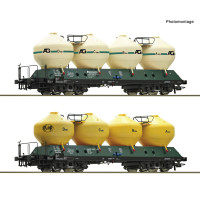 Set dvou nádobových vozů Uacs, ČSD, IV. epocha, H0, Roco 6600236