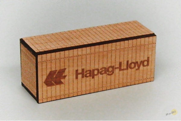 Přepravní bedna ,,Hapag-Lloyd", hotový model, H0, BubiModel h070056