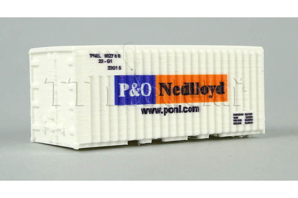 Kontejner ,,P&O Nedlloyd", bílý, H0, BuBiModel h070122