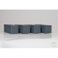 Set 20stopých poštovních kontejnerů, nebarvené, 4 kusy, TT, Haedl 711002