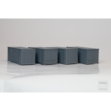 Set 20stopých poštovních kontejnerů, nebarvené, 4 kusy, TT, Haedl 711002