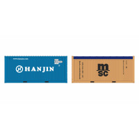 Set 2 kontejnerů Hanjin 20 LC + MSC OT, H0, IGRA MODEL 98010025