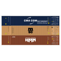 Set 3 kontejnerů CMA-CGM, MSC, HMM, H0, DOPRODEJ, IGRA MODEL 98010062