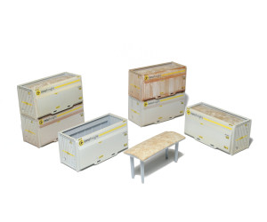 Stavebnice 20´ kontejnerů Woodtainer XXL, 6 kusů, TT, SDV 12173