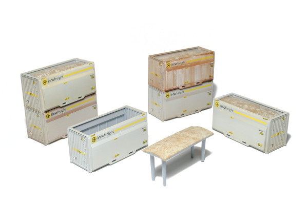 Stavebnice 20´ kontejnerů Woodtainer XXL, 6 kusů, TT, SDV 12173 Stavebnice 20´ kontejnerů Woodtainer XXL, 6 kusů, TT, SDV 12173