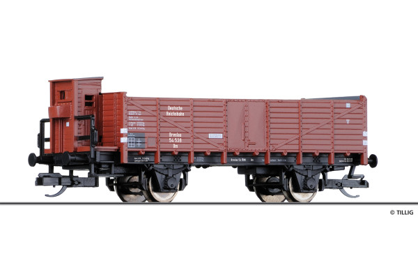 Otevřený dvounápravový vůz Om, DRG, typ Breslau, II. epocha, TT, Tillig 14298