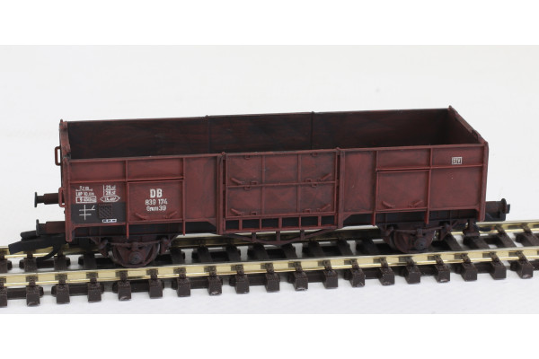 Otevřený vůz Ommu 39, DB, patinovaný, III. epocha, TT, IGRA MODEL 96600005w