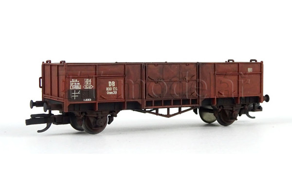 Otevřený vůz Ommu 39, DB, patinovaný, III. epocha, TT, IGRA MODEL 96600005w