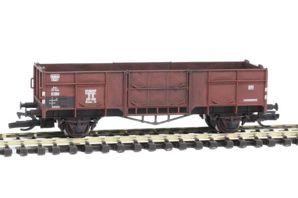 Otevřený vůz Ommu 39, DB Europ, patinovaný, III. epocha, TT, IGRA MODEL 96600007w