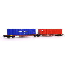 Kontejnerový vůz Sggmrss 578.0, ČD Cargo, TT, VI. epocha, Tillig 18080