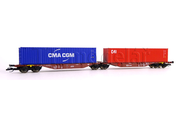 Kontejnerový vůz Sggmrss 578.0, ČD Cargo, TT, VI. epocha, Tillig 18080 Kontejnerový vůz Sggmrss 578.0, ČD Cargo, TT, VI. epocha, Tillig 18080