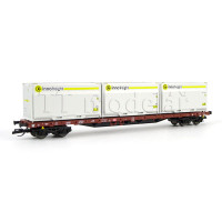 Plošinový vůz, DB AG, ložený Innofreight WoodTainer XXL, V. epocha, TT, DOPRODEJ, Tillig 18137 Plošinový vůz, DB AG, ložený Innofreight WoodTainer XXL, V. epocha, TT, DOPRODEJ, Tillig 18137