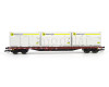 Plošinový vůz, DB AG, ložený Innofreight WoodTainer XXL, V. epocha, TT, Tillig 18137