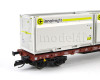 Plošinový vůz, DB AG, ložený Innofreight WoodTainer XXL, V. epocha, TT, Tillig 18137