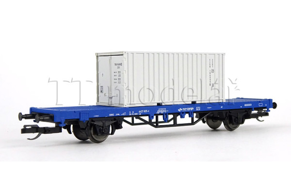 Plošinový vůz s kontejnerem Evergreen, PKP Cargo, START, VI. epocha, TT, Tillig 523304