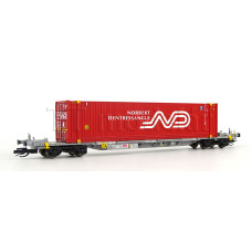 Kontejnerový vůz s kontejnerem „Norbert Dentressangle", VI. epocha, TT, Arnold HN9766