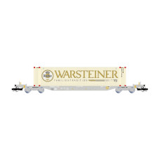Kontejnerový vůz s kontejnerem „Warsteiner“, šedý, VI. epocha, TT, Arnold HN9767