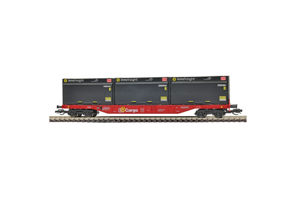 Kontejnerový vůz Sgns 691 s kontejnery na štěpku, DB AG, VI. epocha, TT, Busch 31100