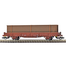 Plošinový vůz řady Ks, DR, ložený ocelovými nosníky, IV. epocha, TT, Busch 31520