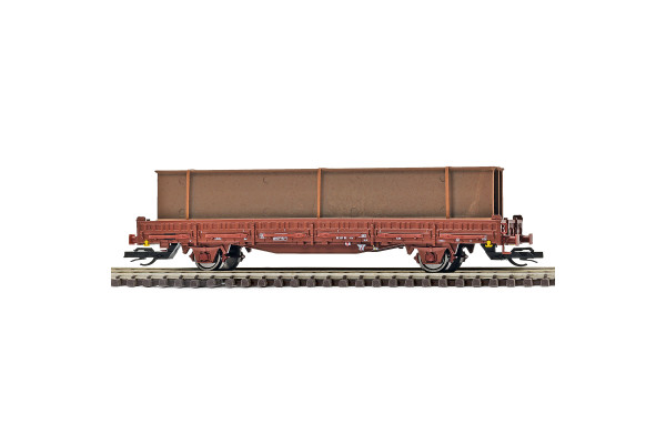 Plošinový vůz řady Ks, DR, ložený ocelovými nosníky, IV. epocha, TT, Busch 31520