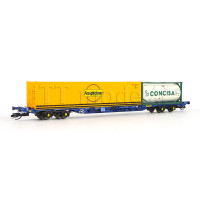 Kontejnerový vůz Touax KFA se dvěma kontejnery (1x 20´+1x 40´), VI. epocha, TT, Hornby TT6031